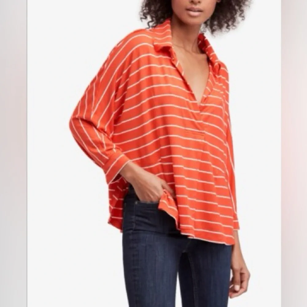 Free People‎ Can’t Fool Me Top We the Free Soft Gray Dolman waffle